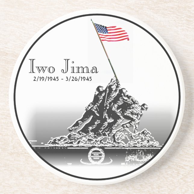 Iwo Jima Sandstein Untersetzer (Vorne)