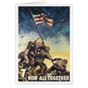 Iwojima-Flagge, welche die Farbkriegsgraphik