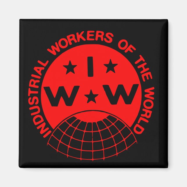IWW-Logo, Wobblies - Ein großes Magnet für Gewerks (Vorne)