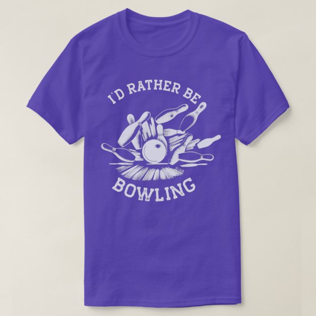 Ix27d eher Bowling Funny Bowling T White Prin T-Shirt (Design vorne)