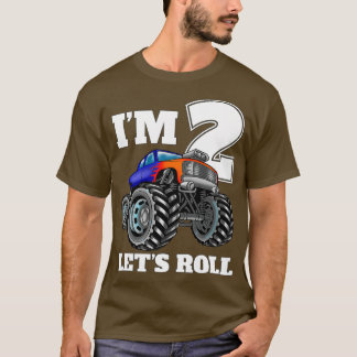 Ix27m 2 Letx27s Roll Monster Truck 2. Geburtstag B T-Shirt
