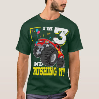 Ix27m 3 und zerkleinern es Monster Truck 3. Geburt T-Shirt