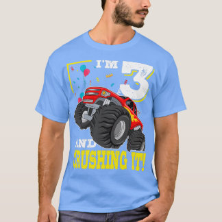 Ix27m 3 und zerkleinern es Monster Truck 3. Geburt T-Shirt