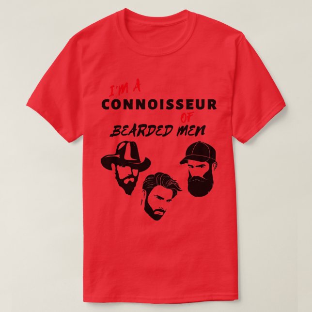 Ix27M A CONNOISEUS OF BEARDED MEN T-Shirt (Design vorne)