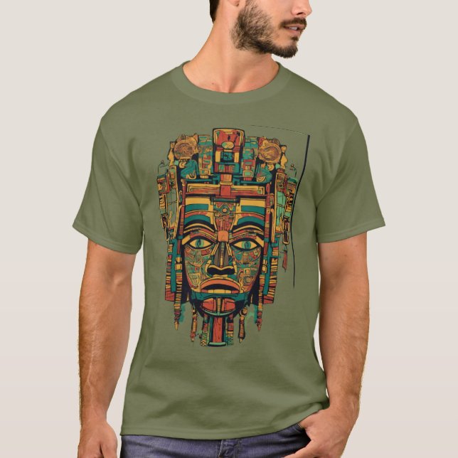 Ixchel Mayan Deity Mask T-Shirt (Vorderseite)