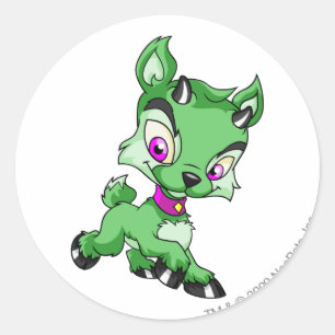 Ixi Green Runder Aufkleber