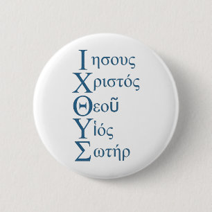 IXOYE Acrostic (blau) Button