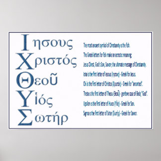 IXOYE Acrostic (blau) Poster