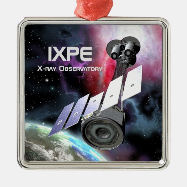 IXPE X-Ray Observatory Ornament Aus Metall (Vorne)