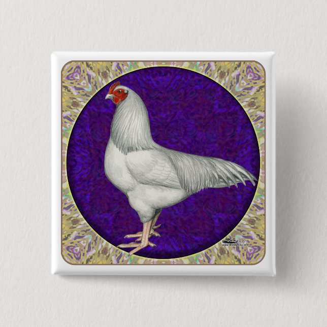 Ixworth Rooster Button (Vorderseite)
