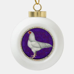 Ixworth Rooster Keramik Kugel-Ornament