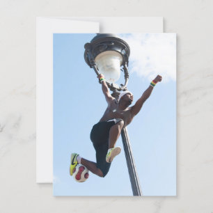Iya Traoré, Fußball Freestyler in Paris Postkarte