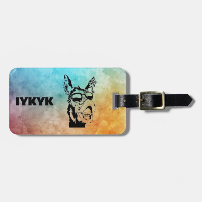 IYKYK Donkey Tag Gepäckanhänger (Vorderseite horizontal)
