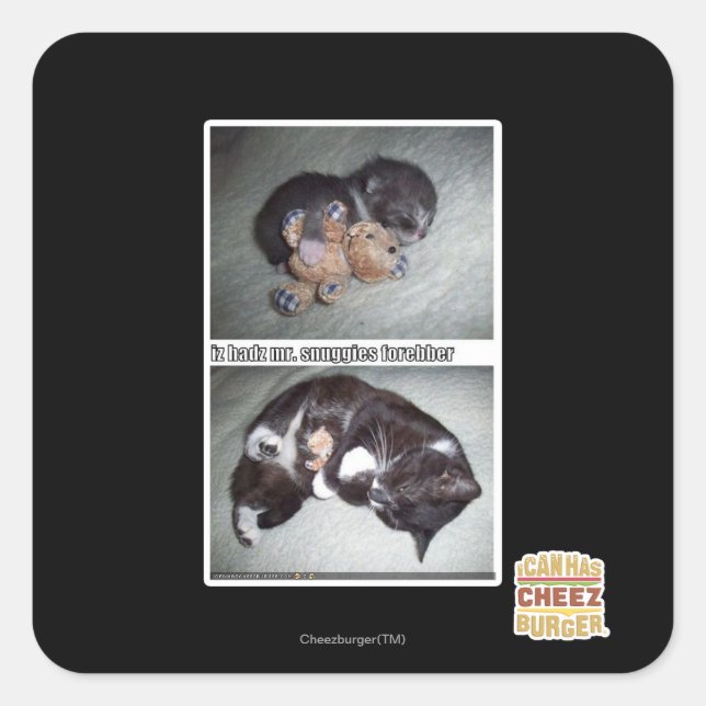 iz hadz mr. snuggies forebber quadratischer aufkleber (Vorderseite)