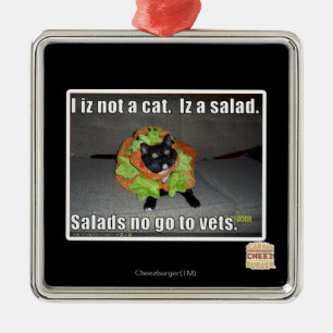 Iz I nicht eine Katze. Iz ein Salat Ornament Aus Metall