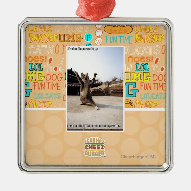 Iz I shaolin Tatzen der Wut Ornament Aus Metall (Vorne)