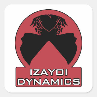 Izayoi Dynamics Logo mit Text Quadratischer Aufkleber