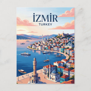 İzmir Skyline Türkei Postkarte