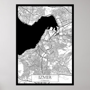 İzmir Türkei Karte Poster