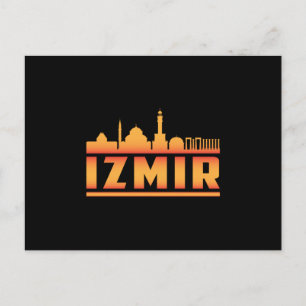Izmir Turkey City Skyline Cityscape Funny Gift Postkarte