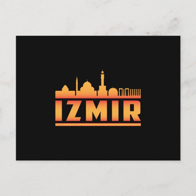 Izmir Turkey City Skyline Cityscape Funny Gift Postkarte (Vorderseite)