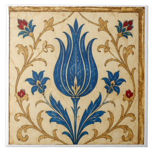 Iznik Blaue Tulpen-Ottomanische Blumenkunst Fliese