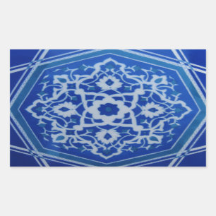 Iznik ethnische Stammes- türkische Mosaik-mit Rechteckiger Aufkleber