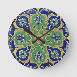 Iznik-Keramik Runde Wanduhr