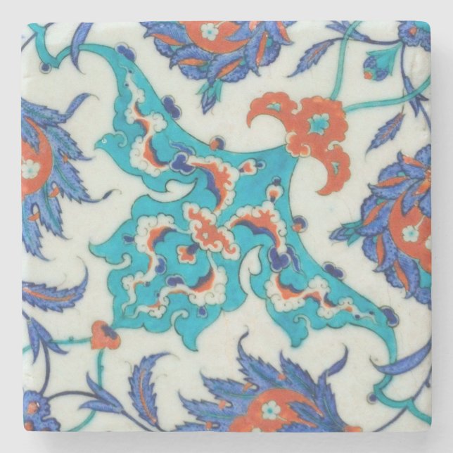 Iznik-Keramik Steinuntersetzer (Vorderseite)