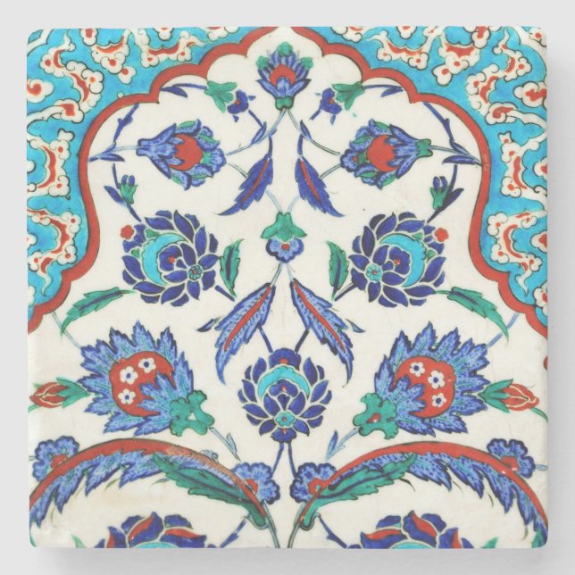 Iznik-Keramik Steinuntersetzer (Vorderseite)