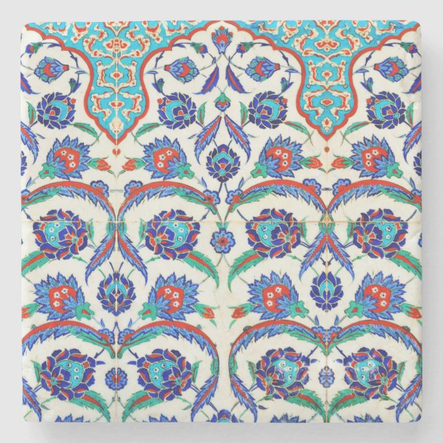 Iznik-Keramik Steinuntersetzer (Vorderseite)