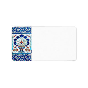 Iznik Keramiken Adressaufkleber