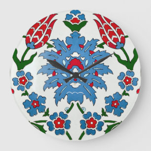 iznik-Keramiken Große Wanduhr