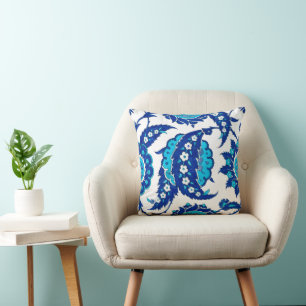 Iznik Osmanisch Floral Blau Türkis Paisley Kissen