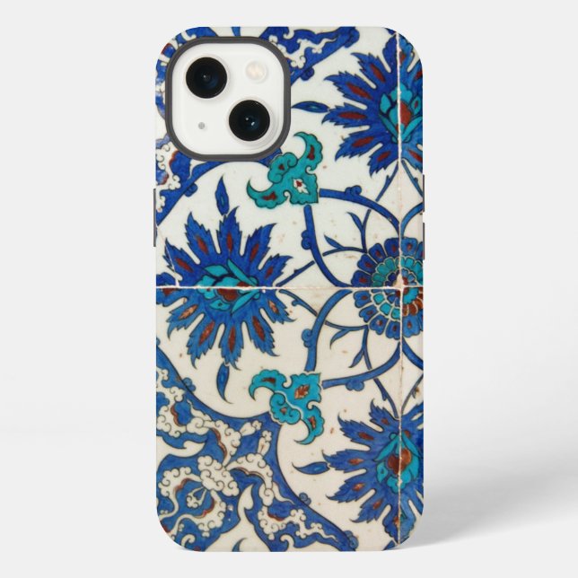 Iznik Tiles Blue iPhone Hülle (Rückseite)