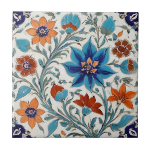 Iznik Türkische Vintage Blume Blauer Blumen Antike Fliese