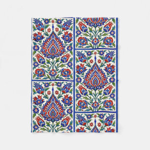 Iznik - Türkisches osmanisches Muster mit Blumen T Fleecedecke
