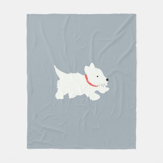 Izzie Der Westie Fleecedecke (Vorderseite)