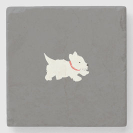 Izzie der Westie Steinuntersetzer