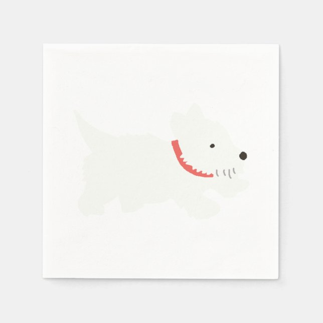 Izzie The Westie Serviette (Vorderseite)