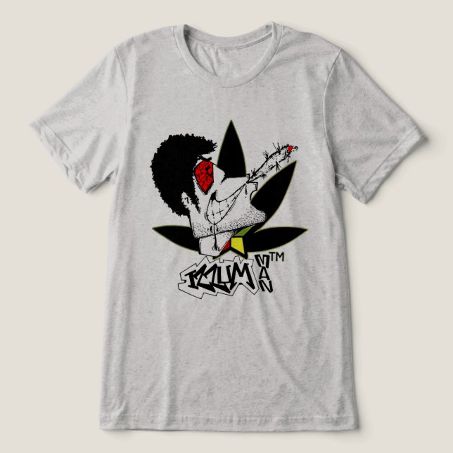 Izzumman Mens AtReifen Tri-Blend Shirt (Design Vorderseite)