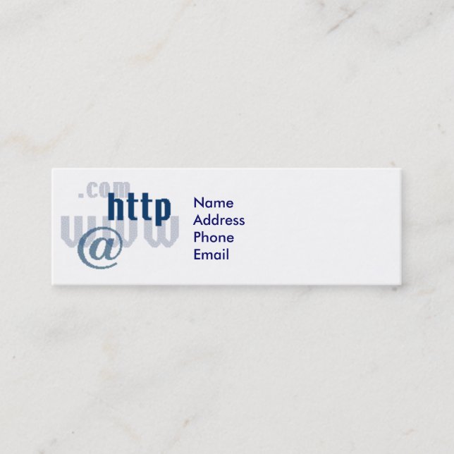 j0254444, NameAddressPhoneEmail Mini Visitenkarte (Vorderseite)