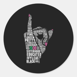 J15 Gründungstag Aka Hand Zeichen Worte Runder Aufkleber