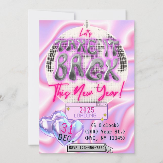 J2K Silvester-Party Einladung (Vorderseite)