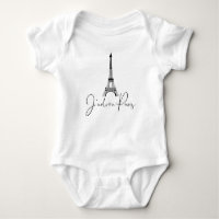 J' adore Paris Eiffel Tower Niedlich White