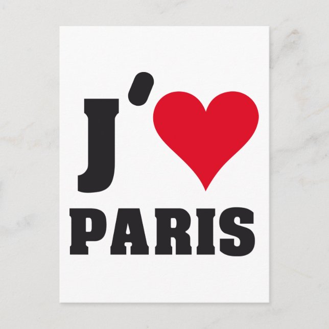 J´AIME PARIS POSTKARTE (Vorderseite)