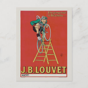 J.B. Louvet Bicycle Vintage Poster 1922 Postkarte