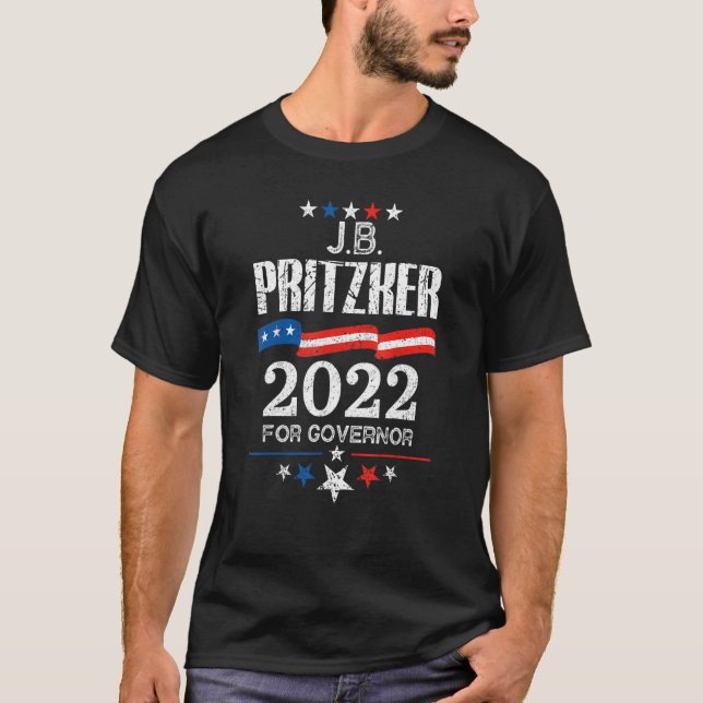 J B Pritzker Illinois Governor Election 2022 Democ T-Shirt (Vorderseite)