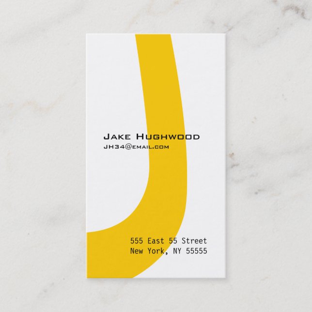 J-Buchstabe-Alphabet-Visitenkarte-Orange Visitenkarte (Vorderseite)