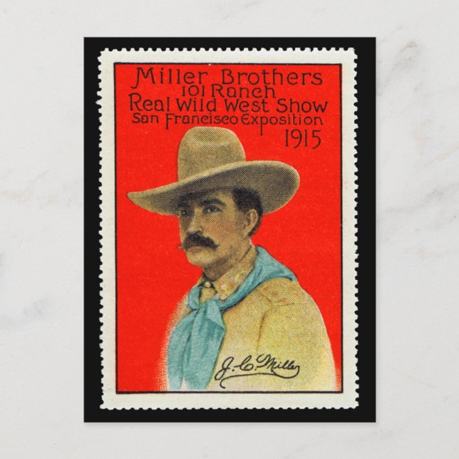 J.C. Miller der 101 Ranch Poster Briefmarke Card Postkarte (Vorderseite)